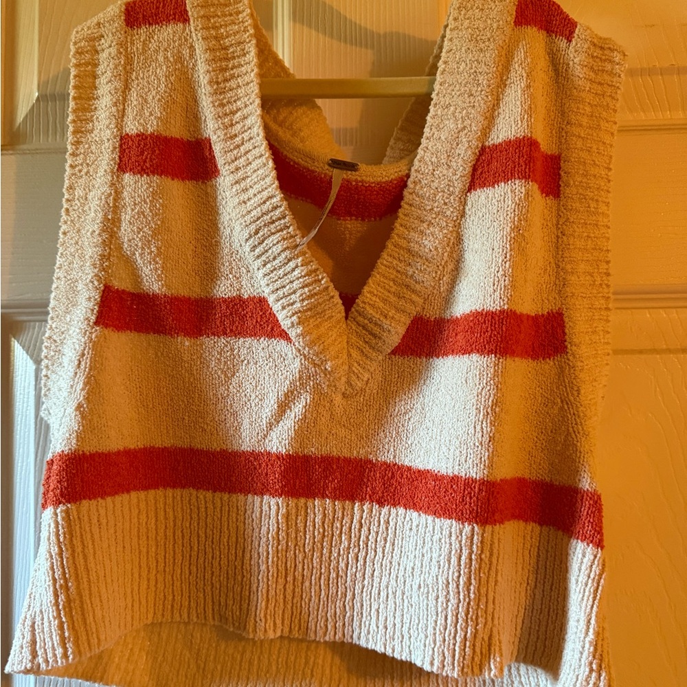 Free People Striped Sweater Vest